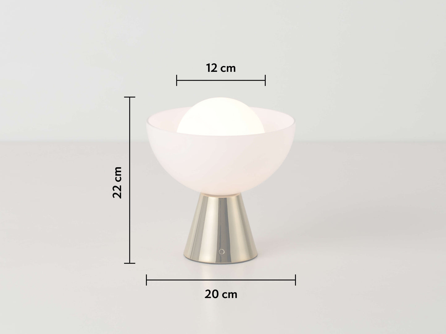 Brass Dome Cordless Table Lamp
