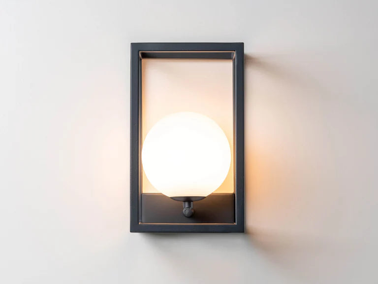 Charcoal Grey Lantern Wall Light