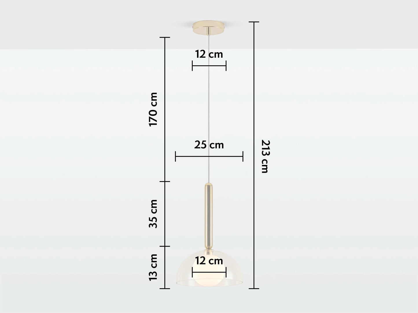 Clear Glass Dome Ceiling Light