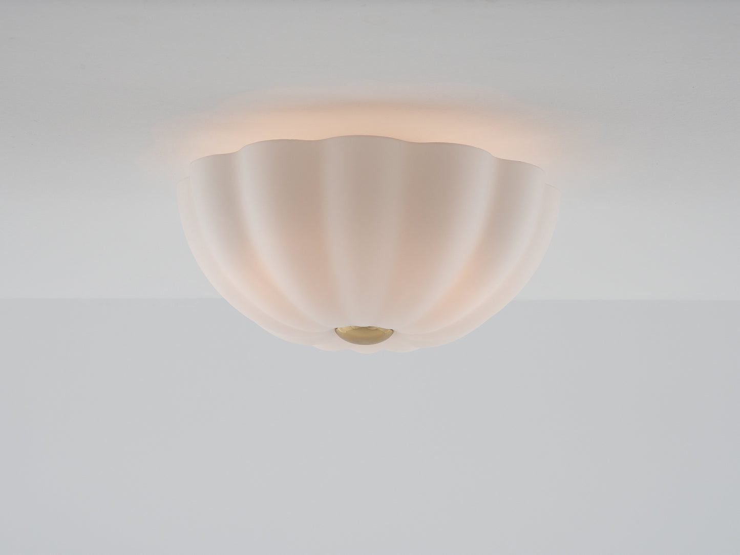 White Flower Flush Ceiling Light