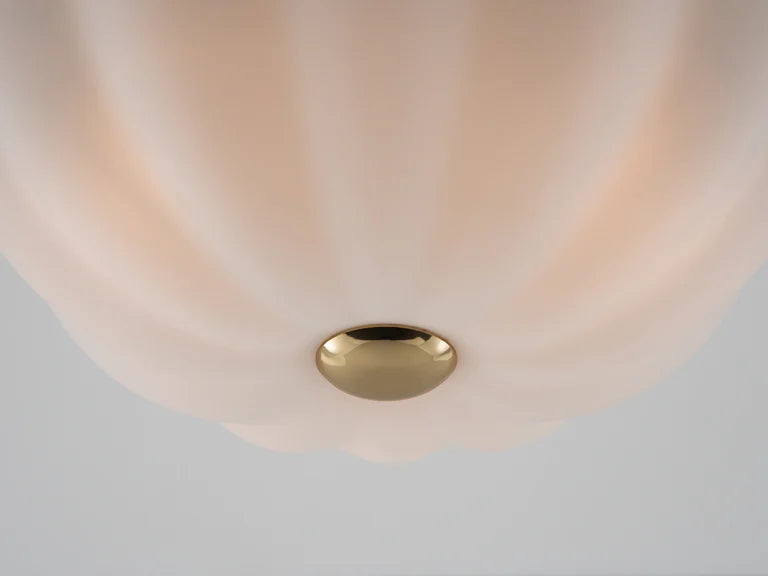 White Flower Flush Ceiling Light