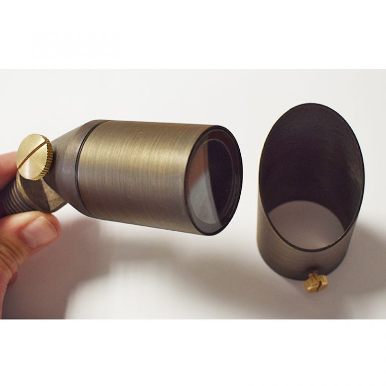 Charleston Minilite - Mini Spotlight - Solid Brass - Rustic Bronze Finish (12v Plug and Play)