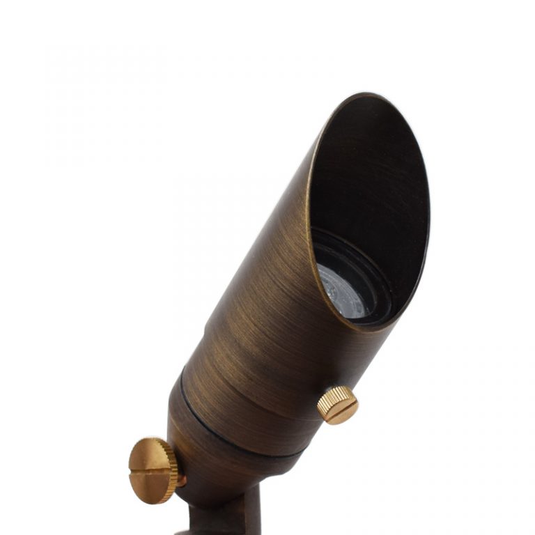 Charleston Minilite - Mini Spotlight - Solid Brass - Rustic Bronze Finish (12v Plug and Play)