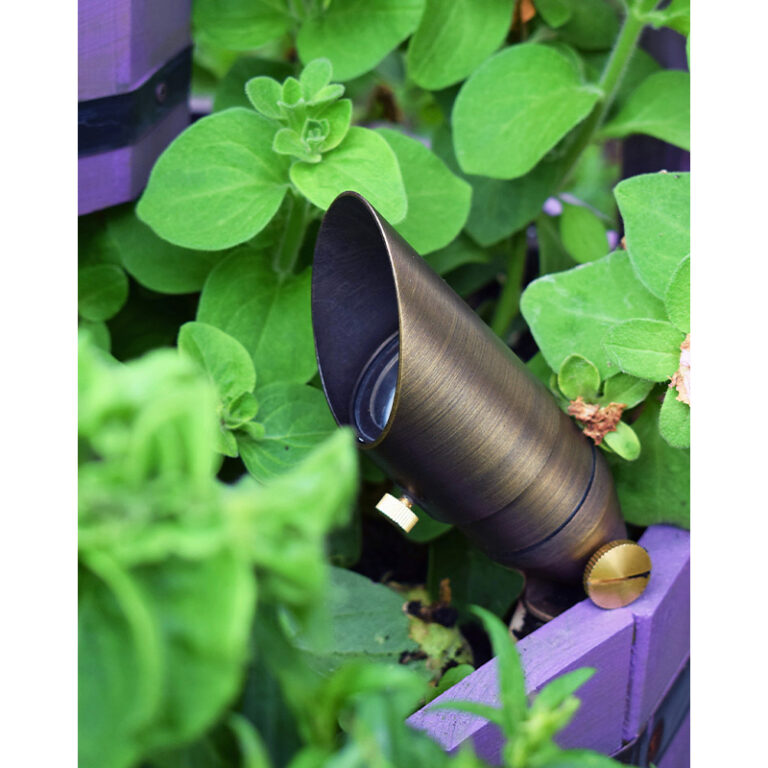 Charleston Minilite - Mini Spotlight - Solid Brass - Rustic Bronze Finish (12v Plug and Play)
