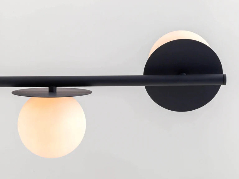 Charcoal Grey Opal Disk Ceiling Light