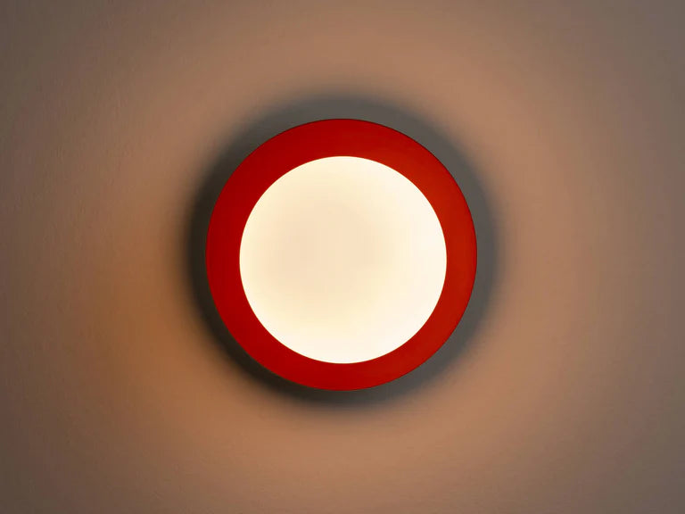 Peel Orange Opal Disk Wall Light