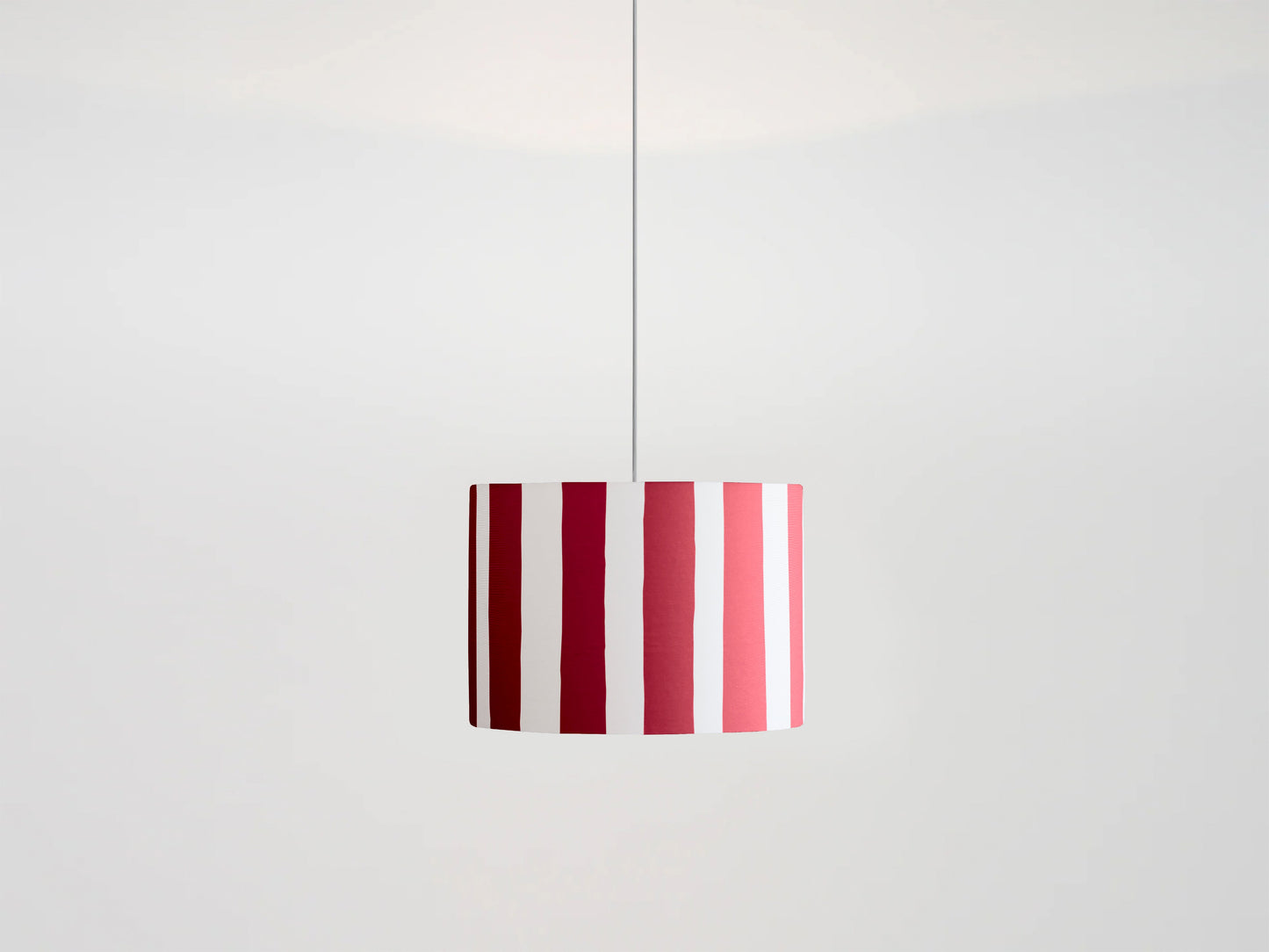 Jam Red & White Stripe Printed Shade