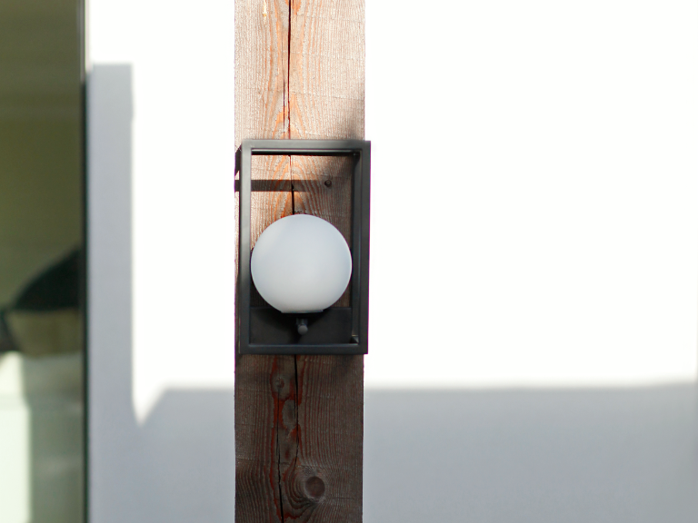 Charcoal Grey Lantern Wall Light