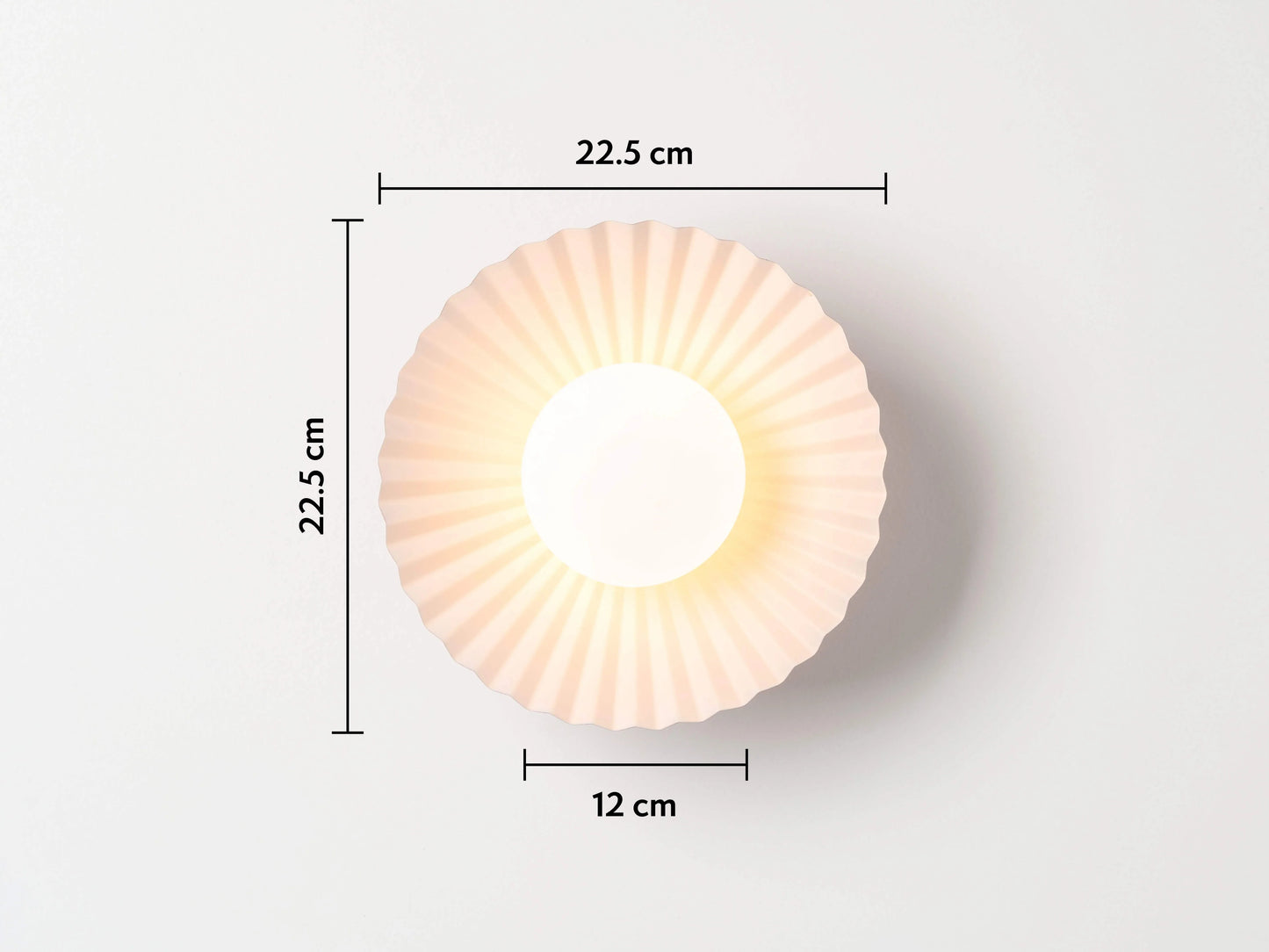 Burnt Orange Flush Pleat Wall And Ceiling Light