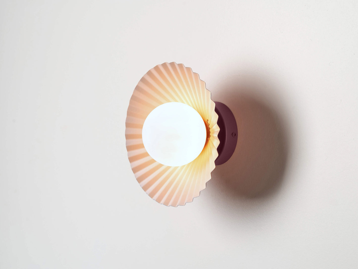 Burgundy Flush Pleat Wall And Ceiling Light