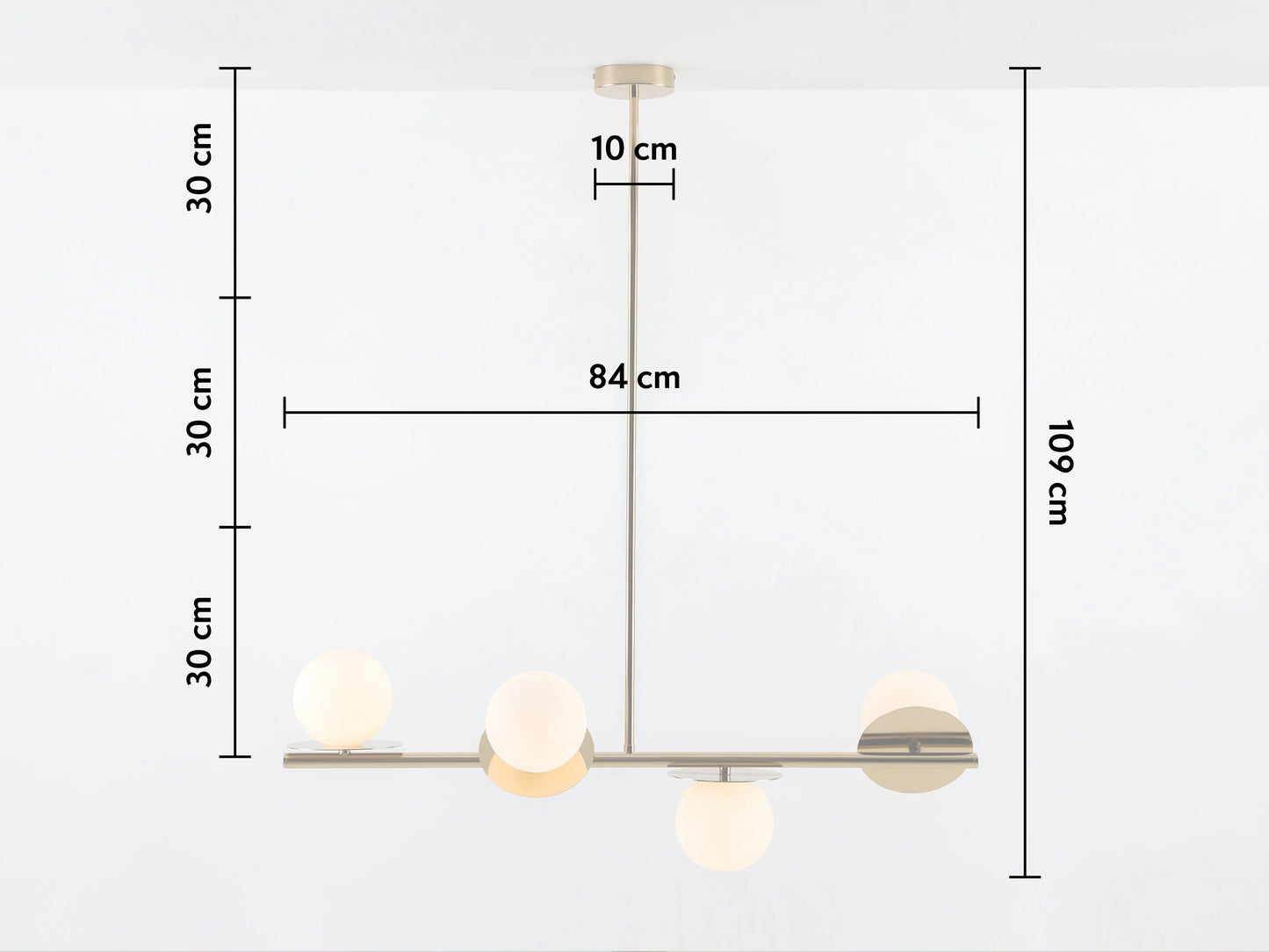 Brass Opal Disk Ceiling Light