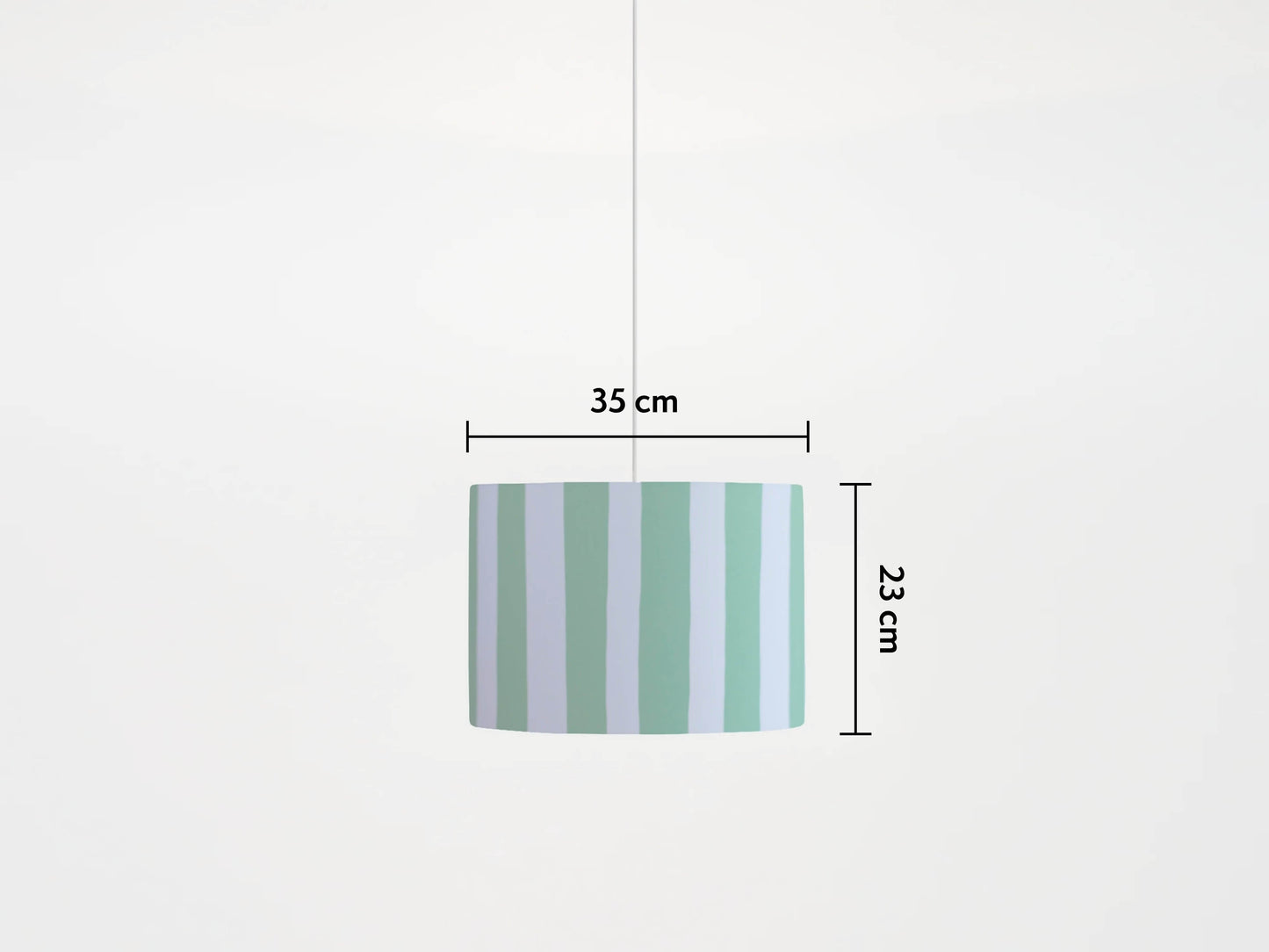 Peel Orange & White Stripe Printed Shade