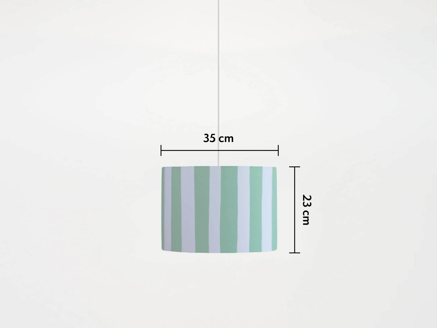 Blue & Green Stripe Printed Shade