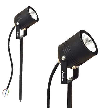 AlvaLED - 10W Black LED Spike Light (240V) 3000K - 10° / 38° Beam Angles