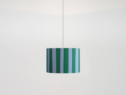 Blue & Green Stripe Printed Shade
