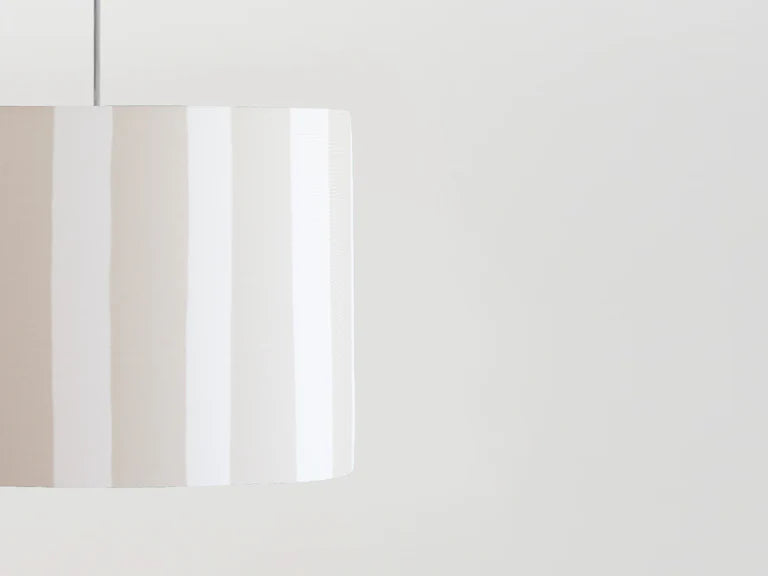 Sand & White Stripe Printed Shade