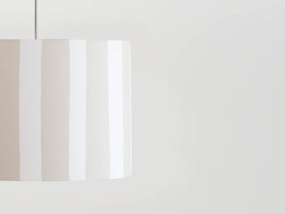 Sand & White Stripe Printed Shade