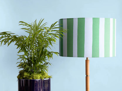 Blue & Green Stripe Printed Shade