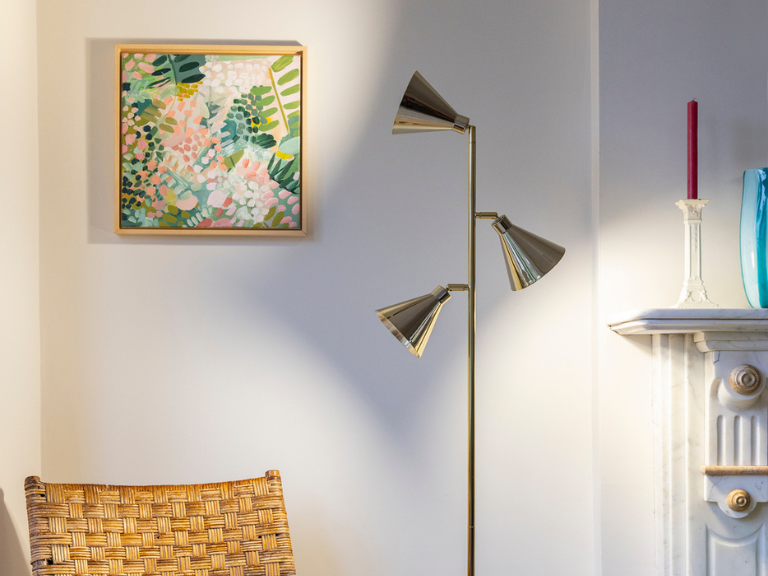 Brass Cone Floor Lamp