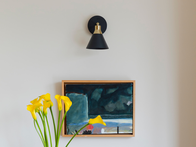 Charcoal Grey Cone Wall Light
