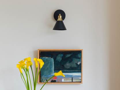 Charcoal Grey Cone Wall Light