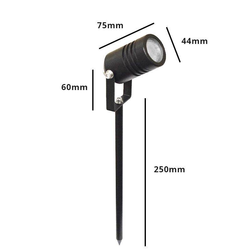 AlvaLED Mini - Adjustable 12V Mini Spike Light MR11 - Black
