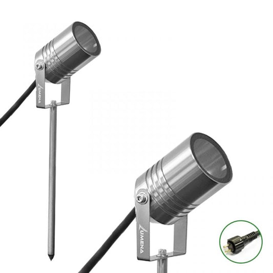 AlvaLED - MR16 316 Stainless Steel Spike Light - 12v Versa Plug & Play