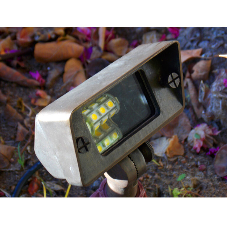 Charleston Cobra - 12v Mini Floodlight Clear/Frosted Lens - Brass