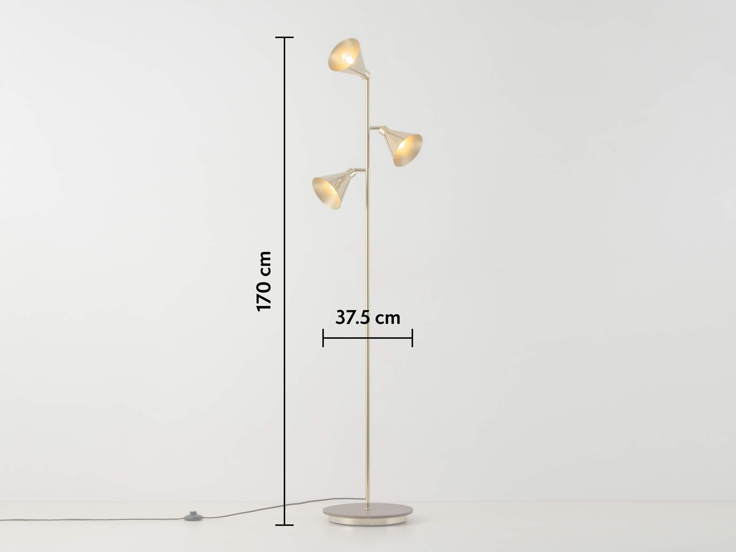 Brass Cone Floor Lamp