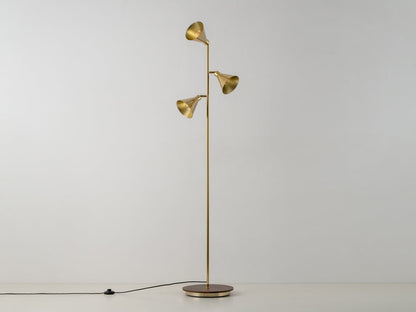 Brass Cone Floor Lamp