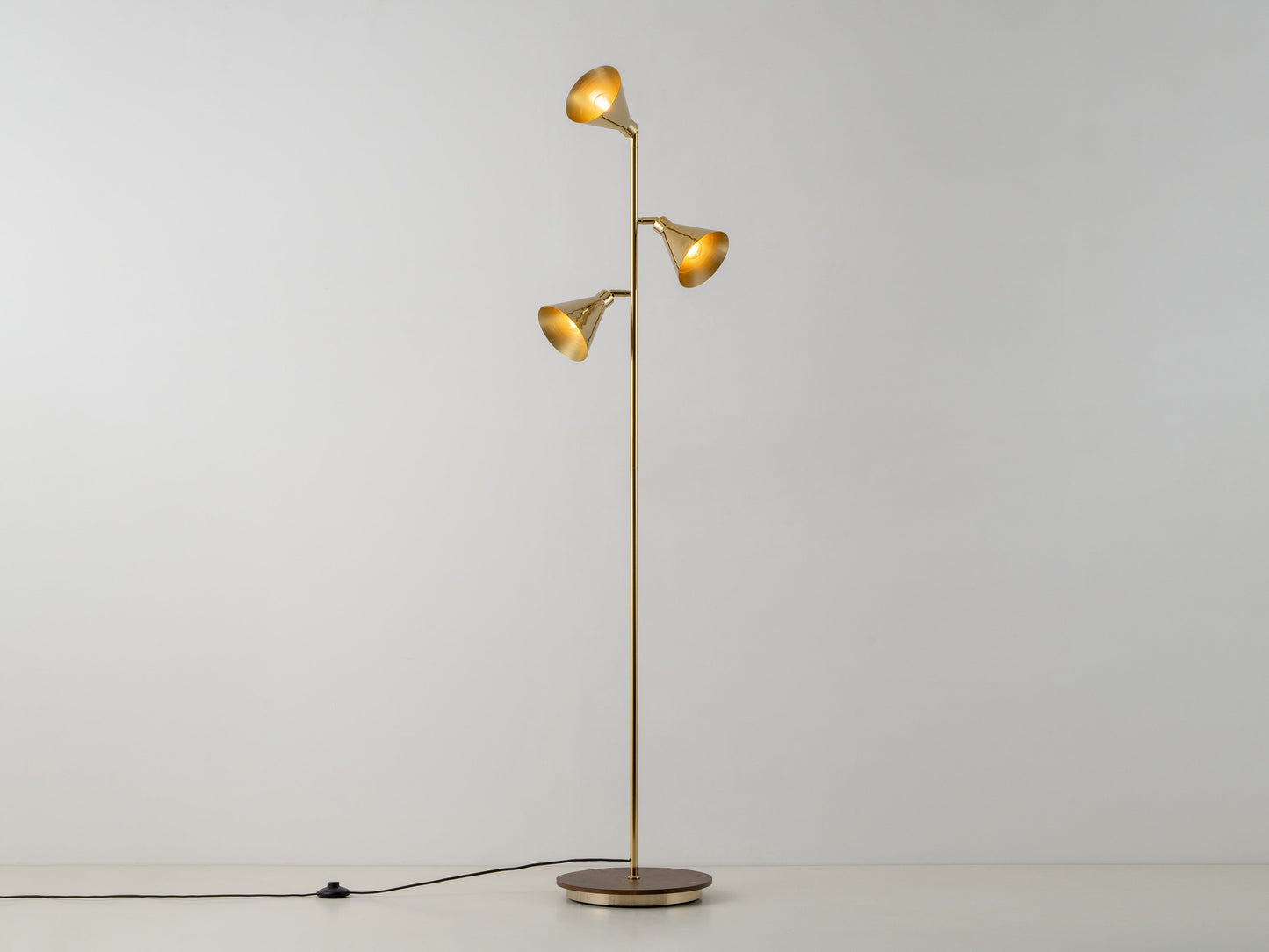 Brass Cone Floor Lamp