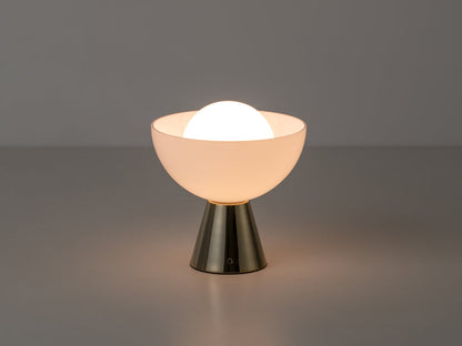 Brass Dome Cordless Table Lamp