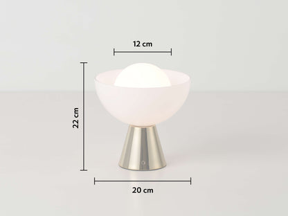 Brass Dome Cordless Table Lamp