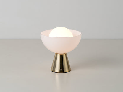 Brass Dome Cordless Table Lamp