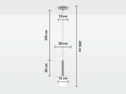 Charcoal Grey Plate Pendant Light
