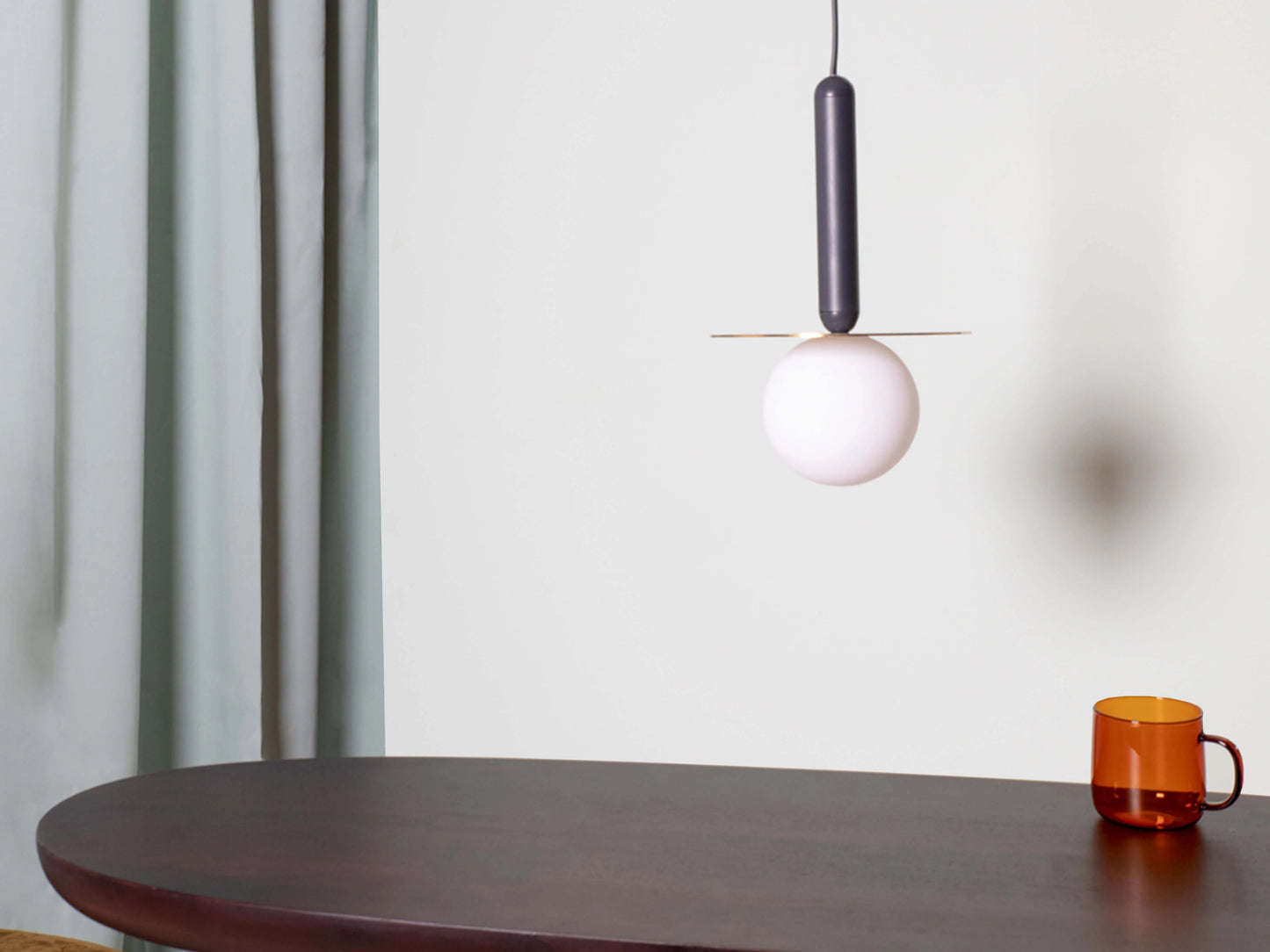 Charcoal Grey Plate Pendant Light
