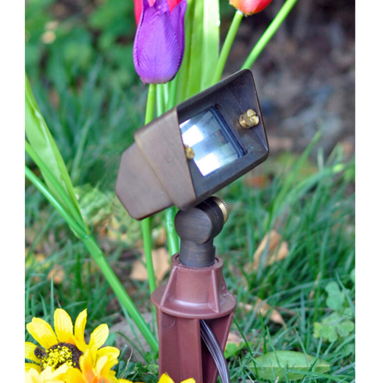 Charleston Cobra - 12v Mini Floodlight Clear/Frosted Lens - Brass