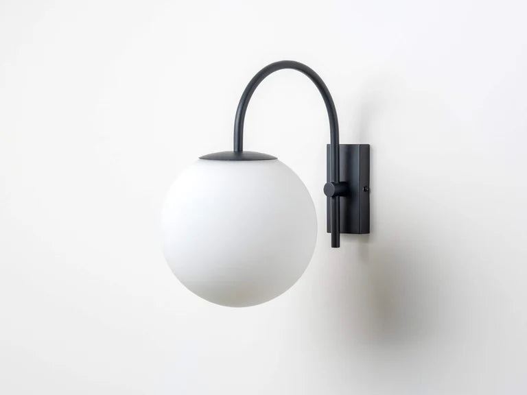 Charcoal Grey Hanging Globe Wall Light