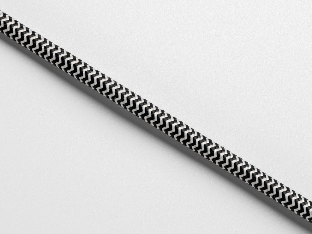 Black Fabric Extension Lead