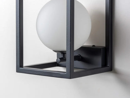 Charcoal Grey Lantern Wall Light