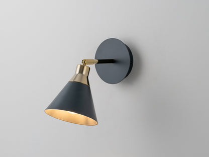 Charcoal Grey Cone Wall Light