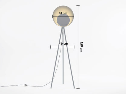 Charcoal Grey Diffuser Floor Lamp