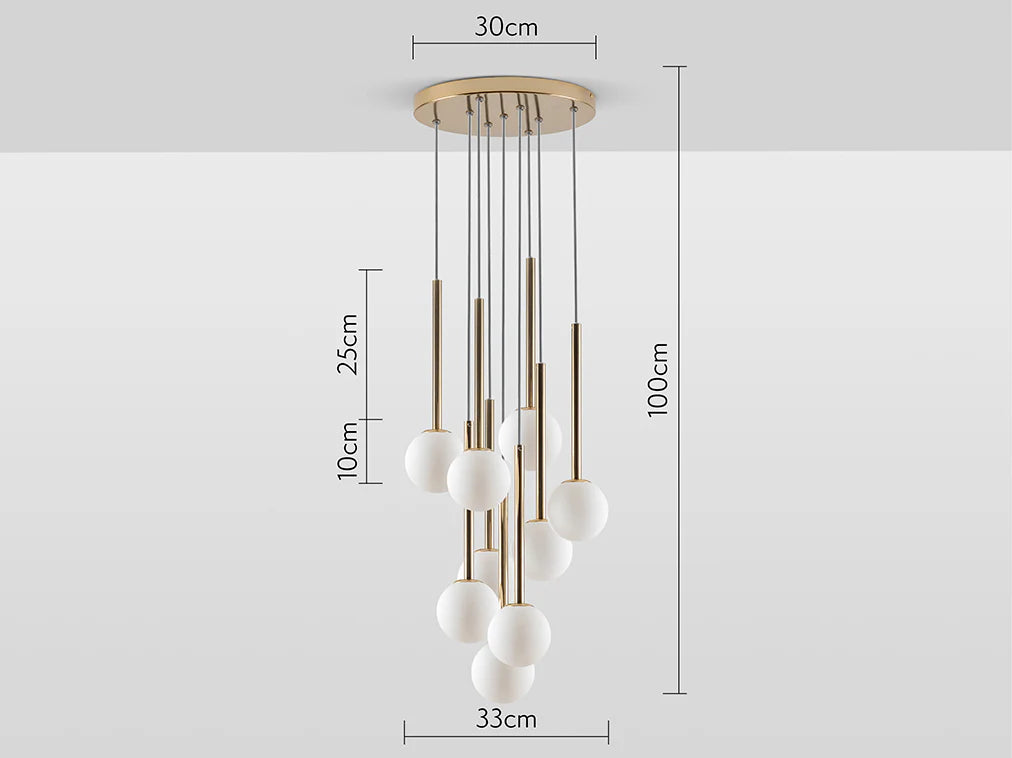 Brass Cluster Ceiling Light
