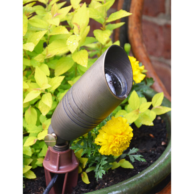 Director Up Light / Solid Brass Spike Light - Rustic Bronze Finish (12v Plug & Play)