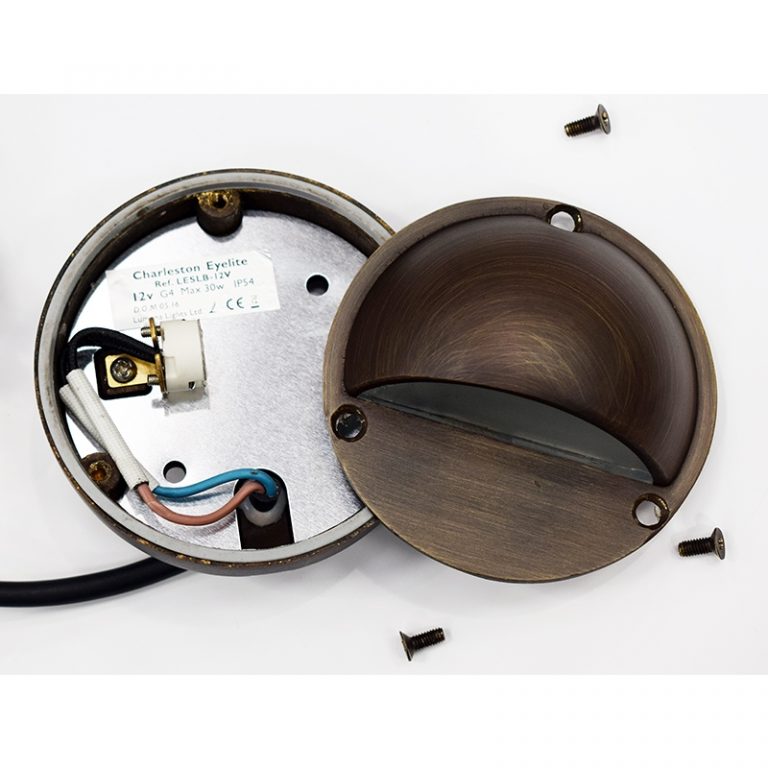 Eyelite 12V Step Light - Brass (Rustic Bronze Finish) - VERSA Plug & Play