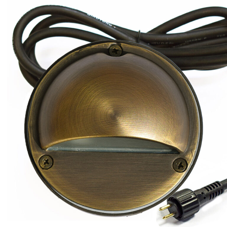 Eyelite 12V Step Light - Brass (Rustic Bronze Finish) - VERSA Plug & Play