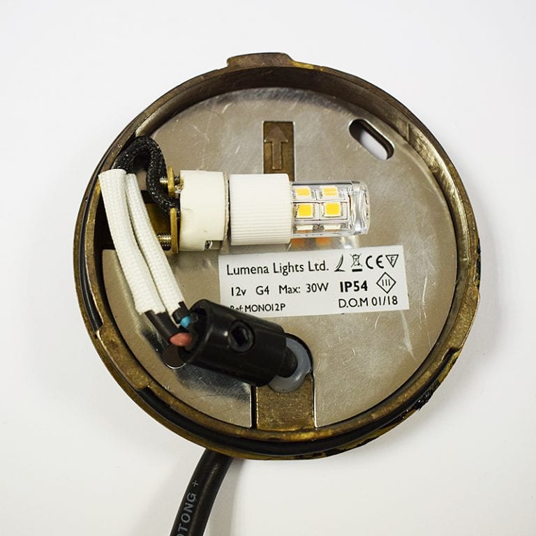 Monolite Step Lights - Brass (Rustic Bronze) - VERSA 12v Plug & Play
