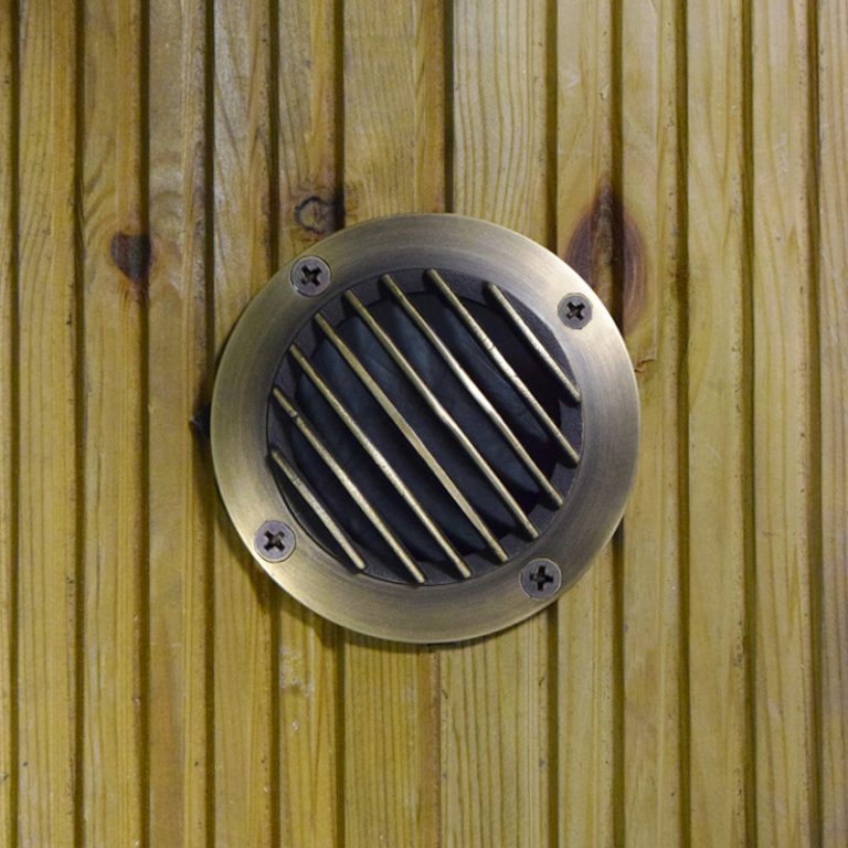 Charleston Guardlite – 12v Brass Recessed Light – Plug and Play (IP68) - Rustic Bronze