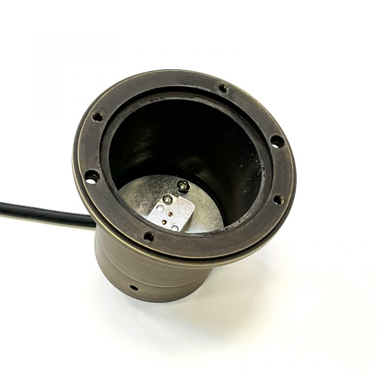Charleston Guardlite – 12v Brass Recessed Light – Plug and Play (IP68) - Rustic Bronze