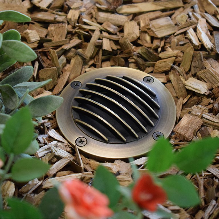Charleston Guardlite – 12v Brass Recessed Light – Plug and Play (IP68) - Rustic Bronze